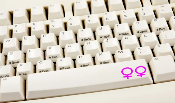 Różnorodność klawiatura kobiece kobieta — Zdjęcie stockowe