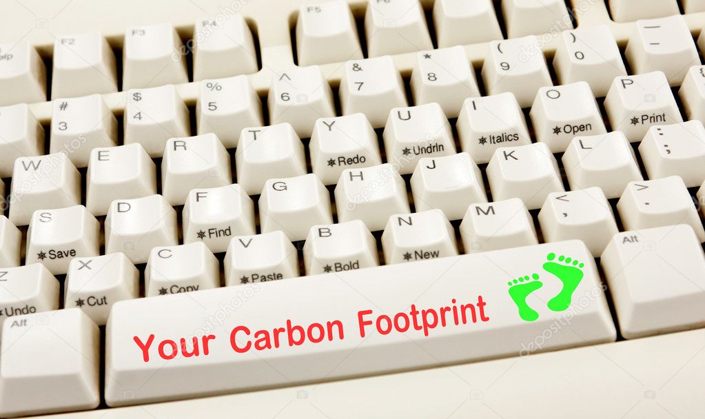 Carbon Footprint Keyboard Stock Photo by ©Enigmangels 10811936