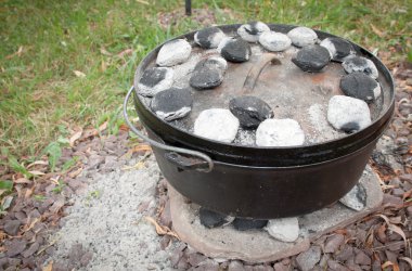 Dutch Oven Dinner Cooking clipart