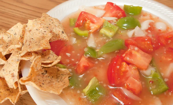 Salsa And Tortilla Chips — Stock Photo, Image