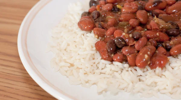 Pikantní fazole a rýže Stock Obrázky