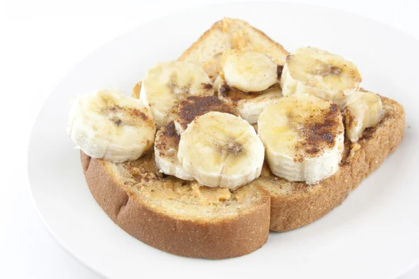 Арахісове масло та бутерброд з бананом — стокове фото