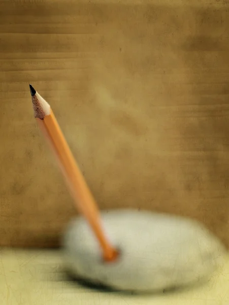 stock image Pencil in a stone holder