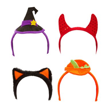 Halloween Costume Head Bands Isolated on White clipart