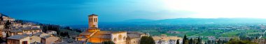 Panoramic View of Assisi Italy clipart