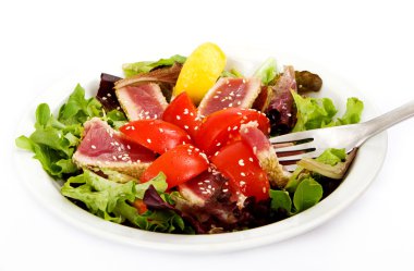 Seared Tuna Green Salad clipart