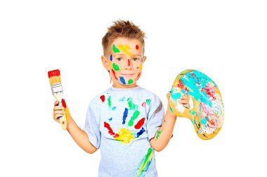 Kid painting clipart