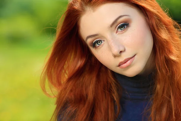 stock image Red haired girl