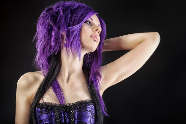 stock image Purple hair