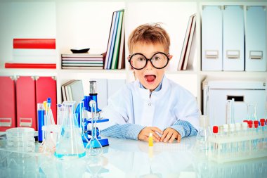 Laboratory boy clipart