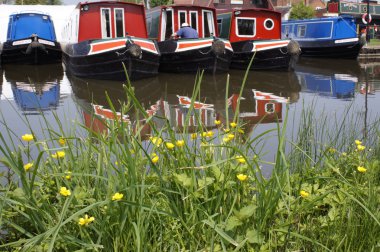 Canal boats clipart