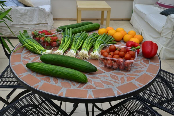 Їжа - фрукти та овочі — стокове фото