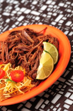 Shredded beef and nachos dinner clipart