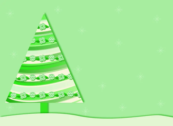Groene retro kerstboom achtergrond — Stockfoto