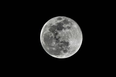 Full moon on black background clipart