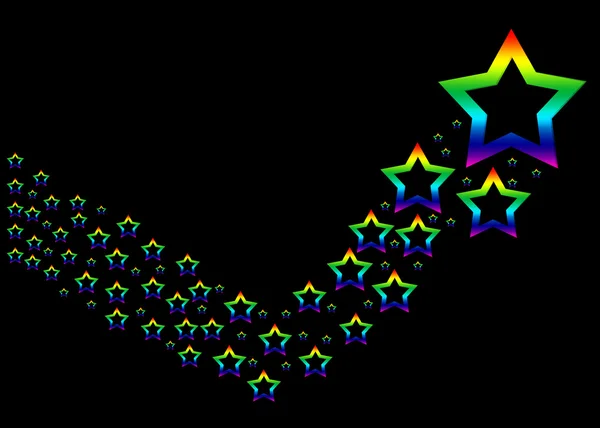 Una ilustración abstracta de la estrella del arco iris — Foto de Stock