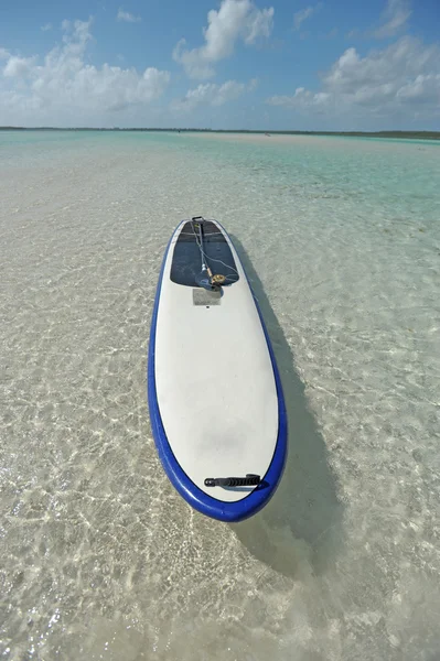 Paddle board en agua azul — Foto de Stock