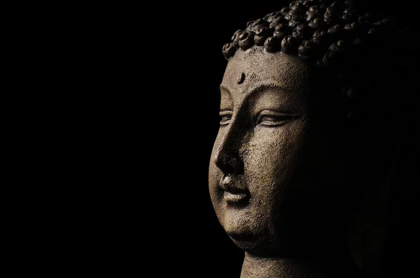 Buddha su sfondo nero — Foto Stock