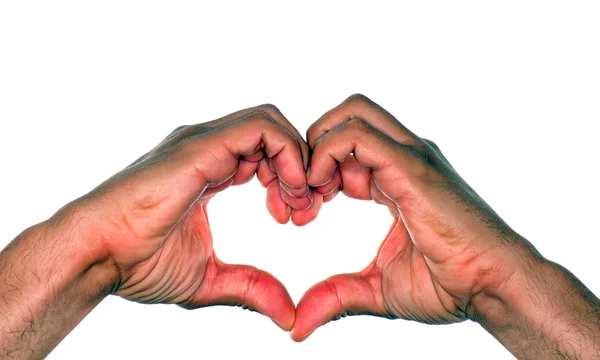 Händer som gör hjärta — Stockfoto