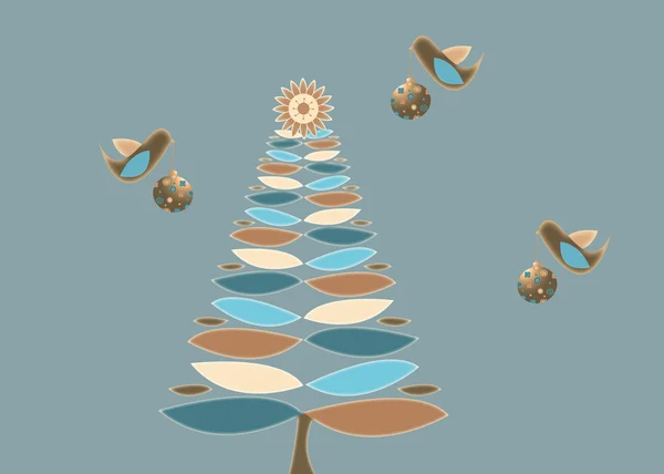 Retro-Weihnachtsbaum — Stockfoto
