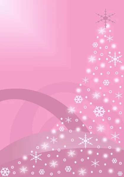 Roze abstract kerstboom — Stockfoto