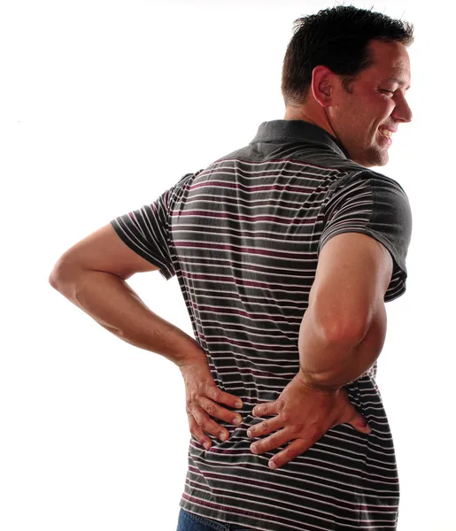 Schmerzen im unteren Rückenbereich — Stockfoto