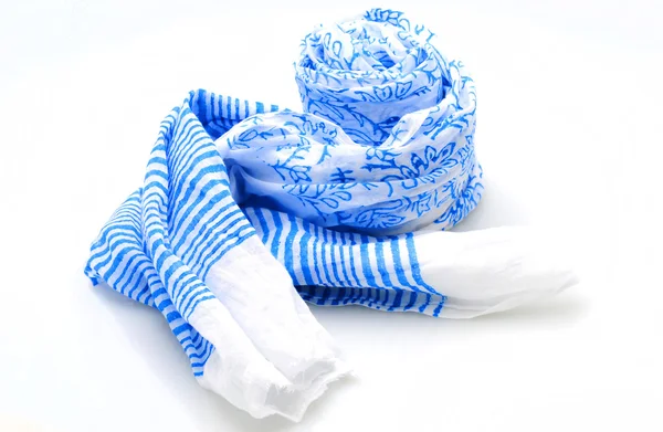 Modré a bílé jarní šátek — Stock fotografie