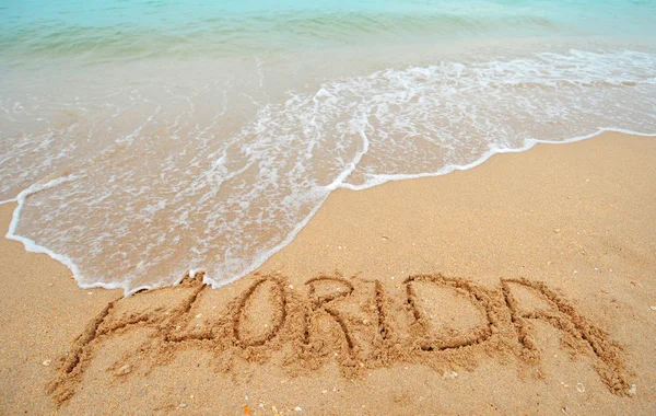 Florida written in sand — Stock Photo, Image