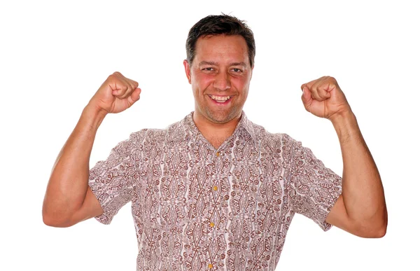 Excited young man winning — Stock Photo, Image