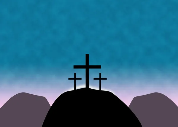 Christian Easter Cross Background — Stock Photo, Image