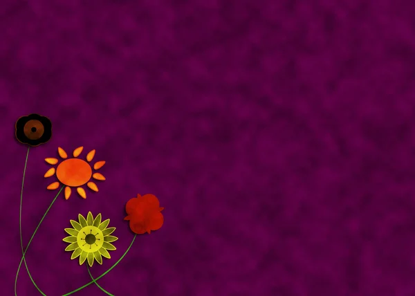 抽象的なレトロな花の背景 — ストック写真