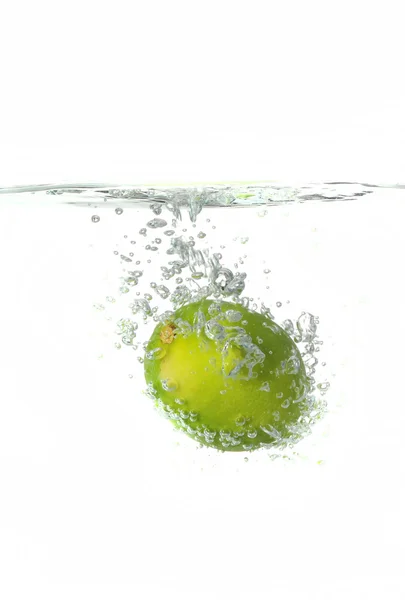 stock image Lime Splashing in water