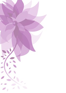 Purple summer background with flower clipart