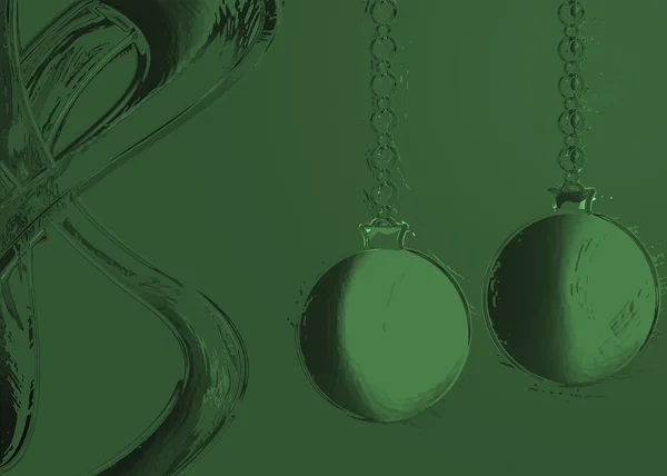 Grüne Weihnachtsillustrationen — Stockfoto