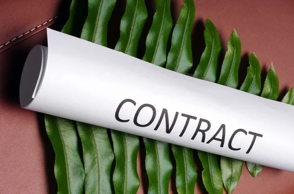 Zelený kontrakt — Stock fotografie