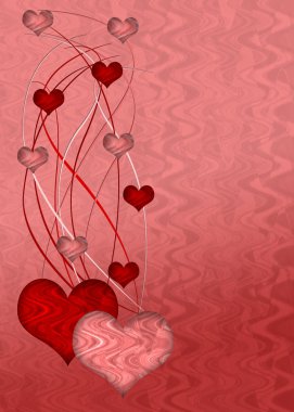 Pink and red heart background clipart