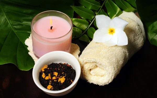 An arrangement of items for a spa — Stock Photo, Image
