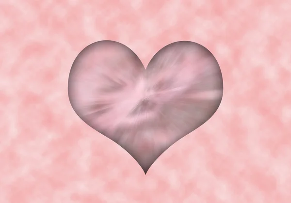 Roze en grijze hart illustratie — Stockfoto