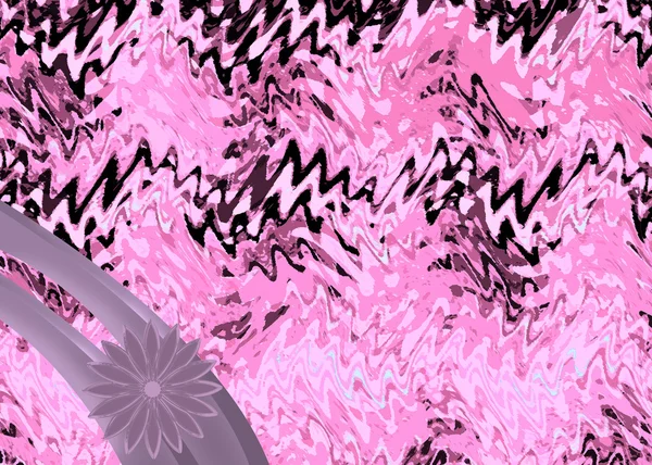 Ein rosa und schwarzer floraler abstrakter Hintergrund — Stockfoto