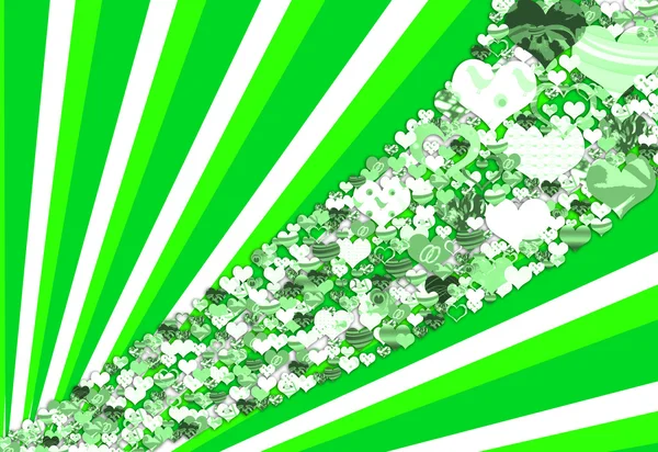 Cuore verde sfondo — Foto Stock