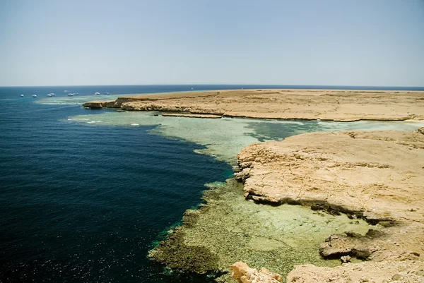 stock image Southern coast of the Sinai Peninsula. The reserve of Ras Mohamed.