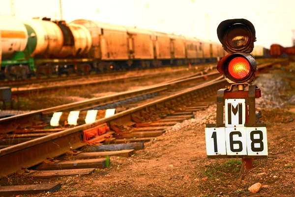 Eisenbahn-Ampel — Stockfoto