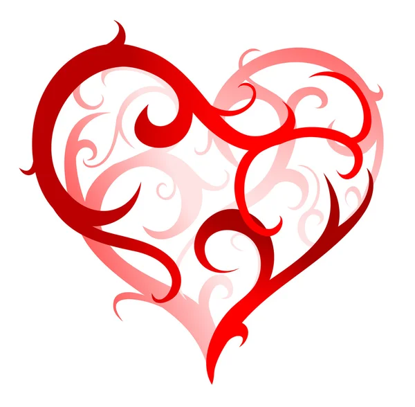 Художественная форма сердца — стоковый вектор