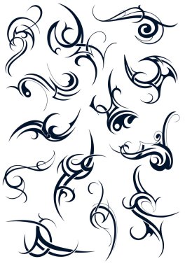 Set of tribal art clipart