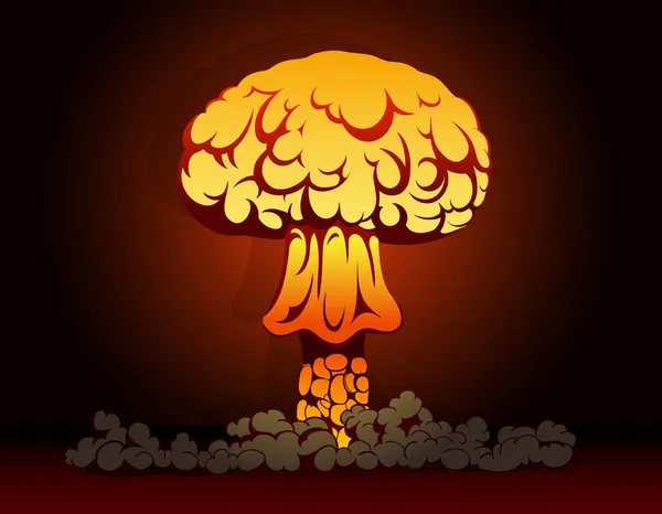 Esplosione di bombe nucleari — Vettoriale Stock
