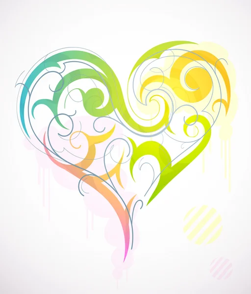 Aziz Sevgililer Günü kalp-şekli — Stok Vektör