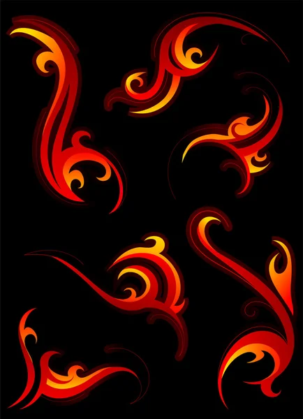 Tourbillons de feu — Image vectorielle