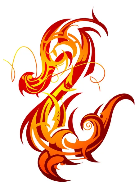 Огненный дракон — стоковый вектор