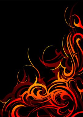 Fiery ornament clipart