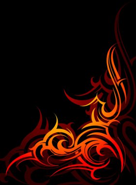 Tribal flames clipart